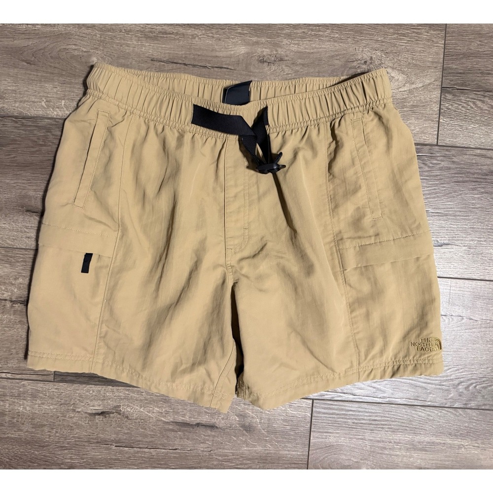 The North Face Mens Class V Belted Cargo Shorts Tan Khaki NF0A48TL Size L